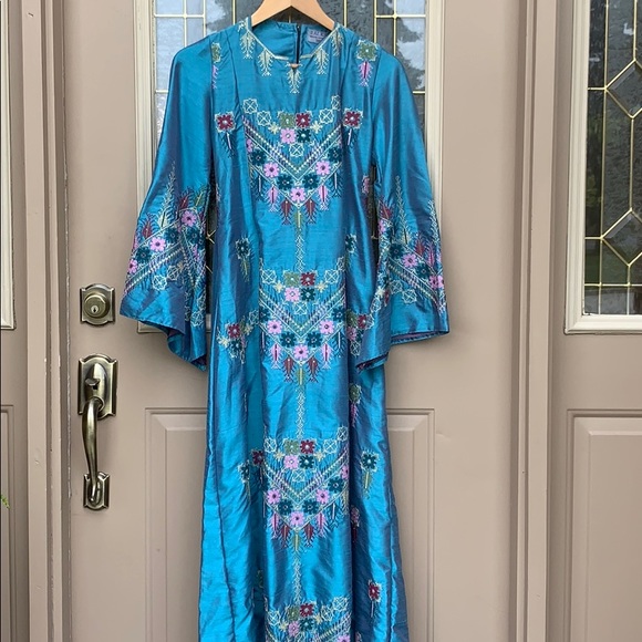 al karnak Dresses & Skirts - Vintage Blue Abaya Dress Al Karnak size 2